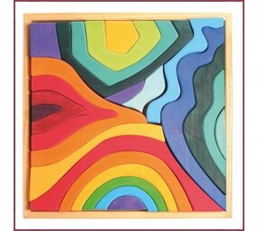 Grimm's Houten blokkenpuzzel 4 elementen - Groot Grimm's Houten blokkenpuzzel 4 elementen - Groot