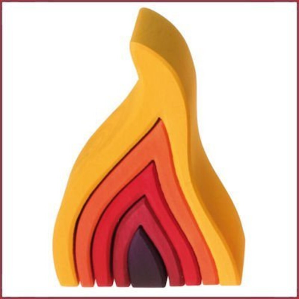 Grimm's Houten stapelblokken Vuur Grimm's Houten stapelblokken Vuur