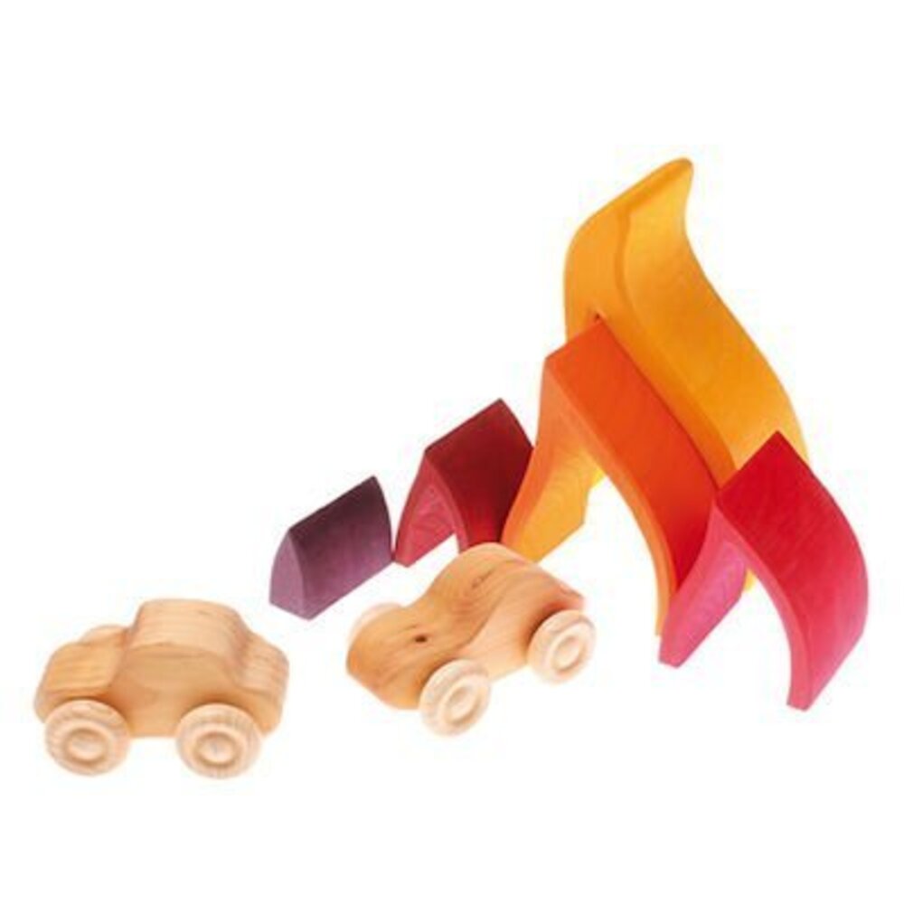 Grimm's Houten stapelblokken Vuur Grimm's Houten stapelblokken Vuur