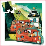 Djeco Silhouet puzzel de Brandweerwagen Djeco Silhouet puzzel de Brandweerwagen