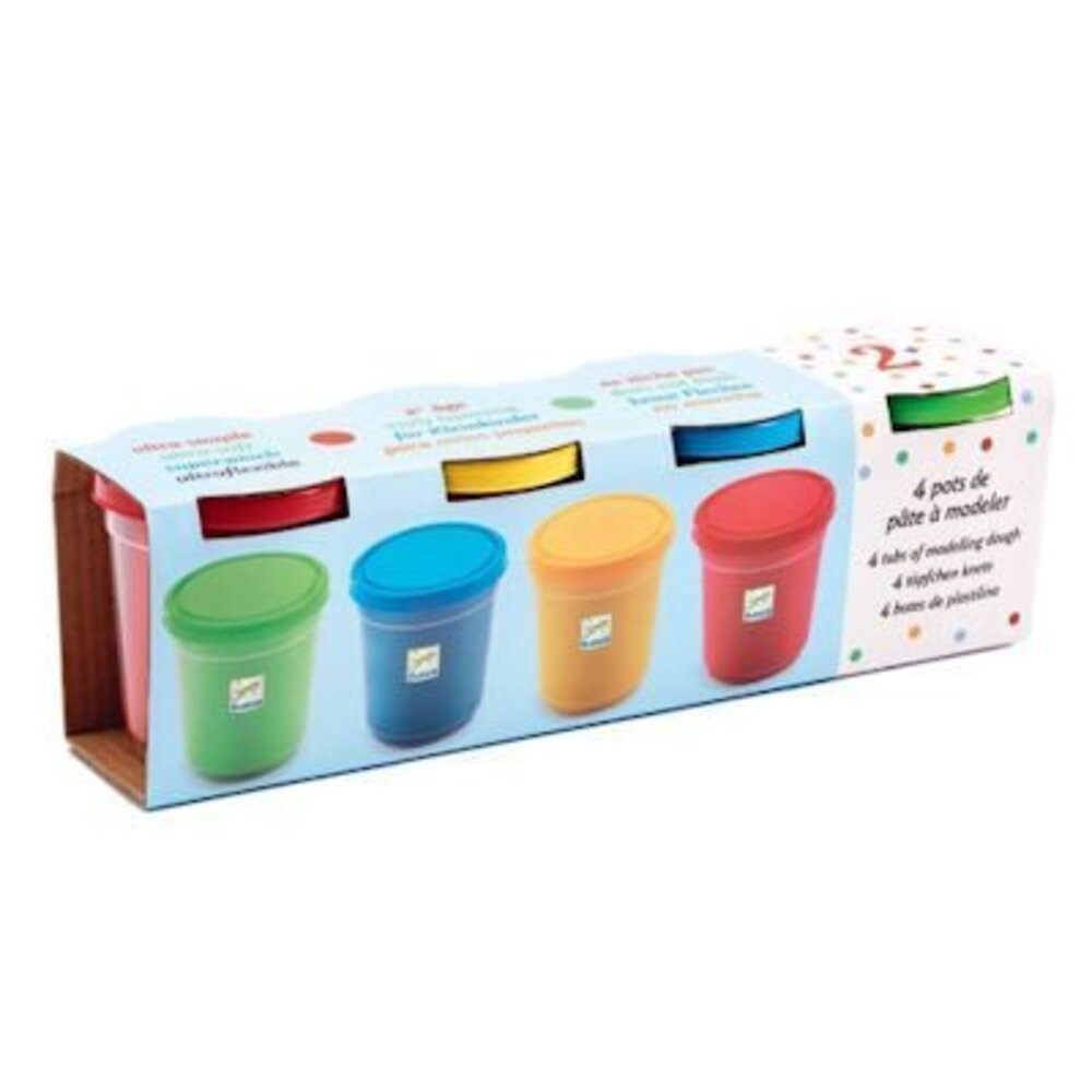 Djeco 4 Potjes Boetseerklei Djeco 4 Potjes Boetseerklei