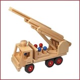 Fagus Bestuurbare houten Brandweerwagen Fagus Bestuurbare houten Brandweerwagen