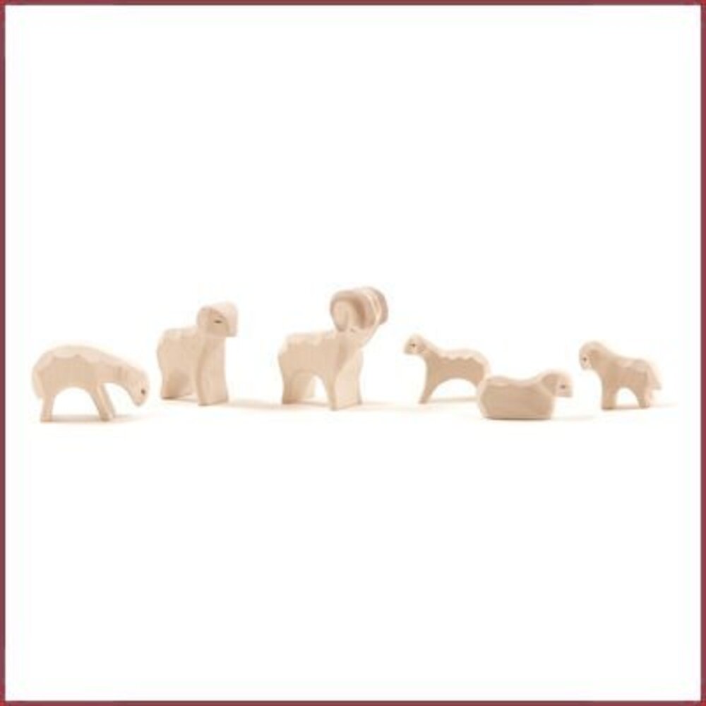 Ostheimer Groepje Schapen mini - 6-delig Ostheimer Groepje Schapen mini - 6-delig