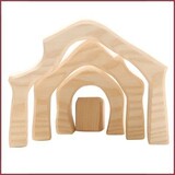 Ostheimer Houten kerststal mini - 4-delig Ostheimer Houten kerststal mini - 4-delig