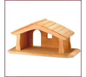 Ostheimer Houten kerststal (voor mini figuren) Ostheimer Houten kerststal (voor mini figuren)