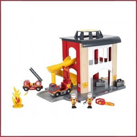 Brio Brandweerkazerne met accessoires