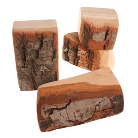 Grimm's Houten blokken met schors Grimm's Houten blokken met schors