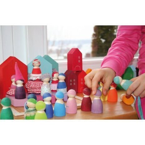 Grimm's 12 houten Regenboogvriendjes