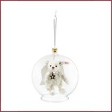 Steiff Teddybeer Gabriel moh.wit, in Glazen Bol Steiff Teddybeer Gabriel moh.wit, in Glazen Bol