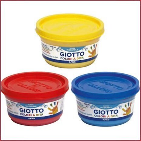 Giotto Giotto vingerverf 3 bakjes Giotto Giotto vingerverf 3 bakjes