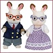Sylvanian Families Opa en Oma Chocoladekonijn Sylvanian Families Opa en Oma Chocoladekonijn