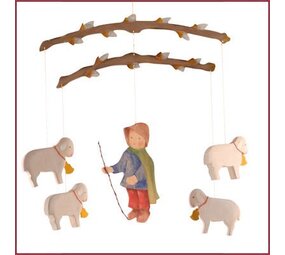 Ostheimer Mobiel Schaapjes met Herder Ostheimer Mobiel Schaapjes met Herder