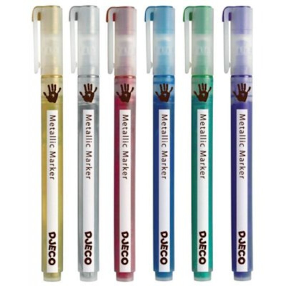 Djeco 6 Metallic stiften Djeco 6 Metallic stiften