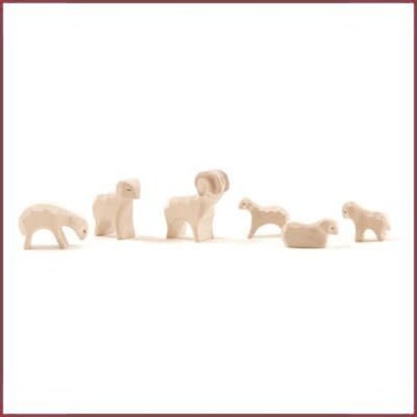 Ostheimer Groepje Schapen mini - 6-delig Ostheimer Groepje Schapen mini - 6-delig