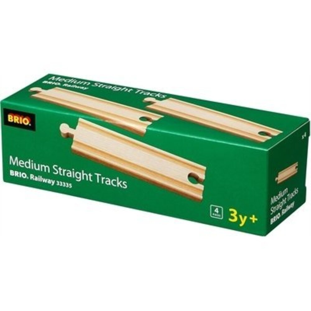 Brio Rail-uitbreidingsset Rechte rails, middellang Brio Rail-uitbreidingsset Rechte rails, middellang