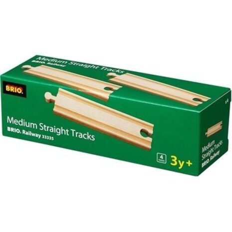 Brio Rail-uitbreidingsset Rechte rails, middellang Brio Rail-uitbreidingsset Rechte rails, middellang