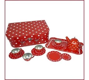 Blikken Theeservies in Koffertje Blikken Theeservies in Koffertje