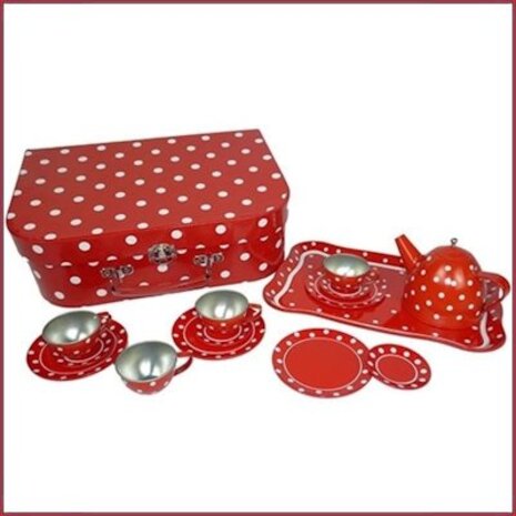 Blikken Theeservies in Koffertje Blikken Theeservies in Koffertje