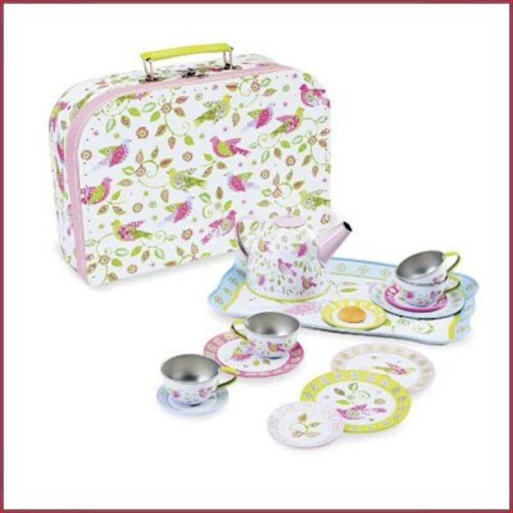 Blikken Theeservies in Koffertje Blikken Theeservies in Koffertje