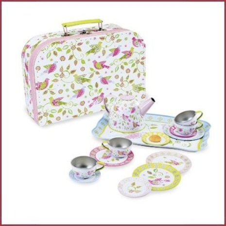 Blikken Theeservies in Koffertje Blikken Theeservies in Koffertje