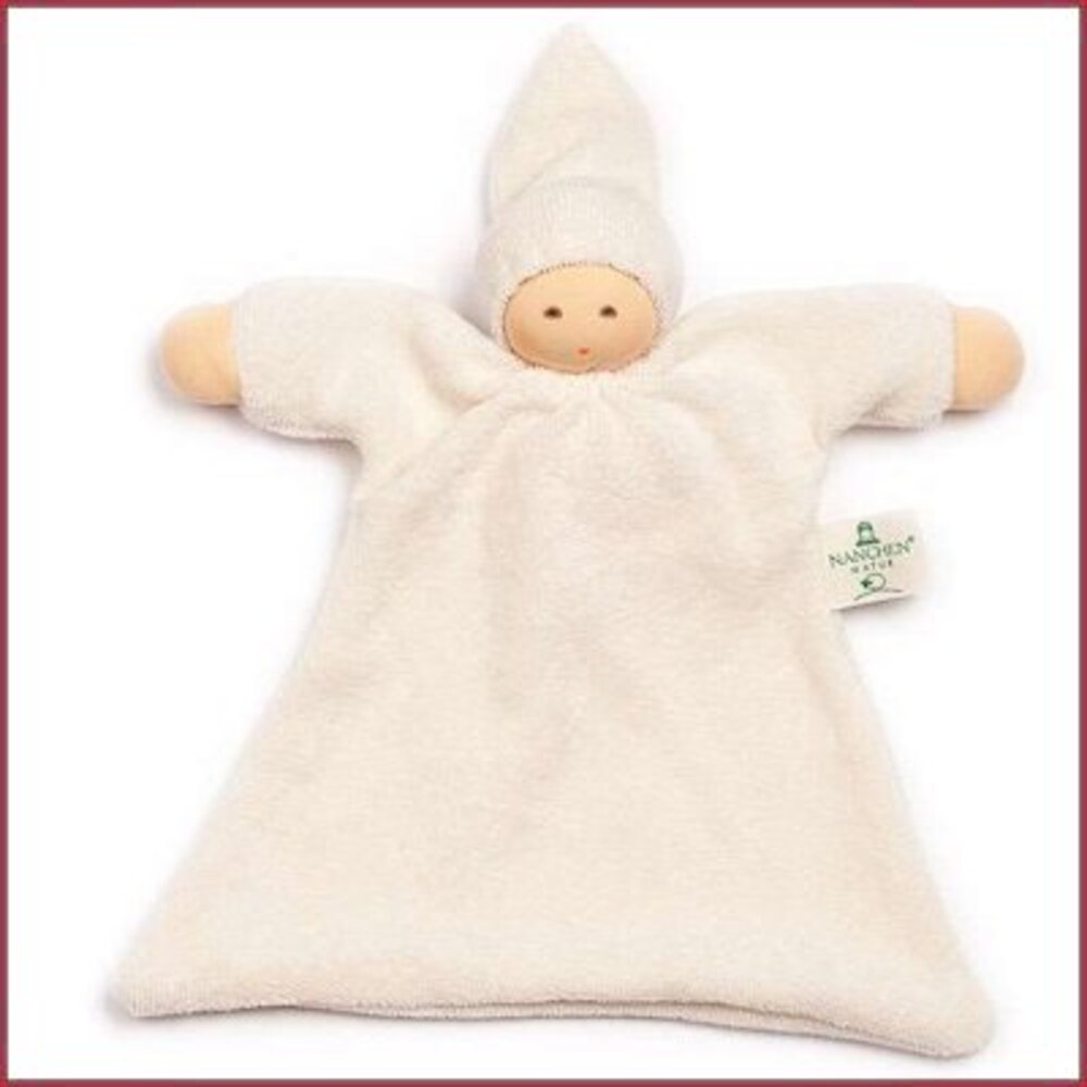 Nanchen Natur Knuffelpopje Nuckel wit