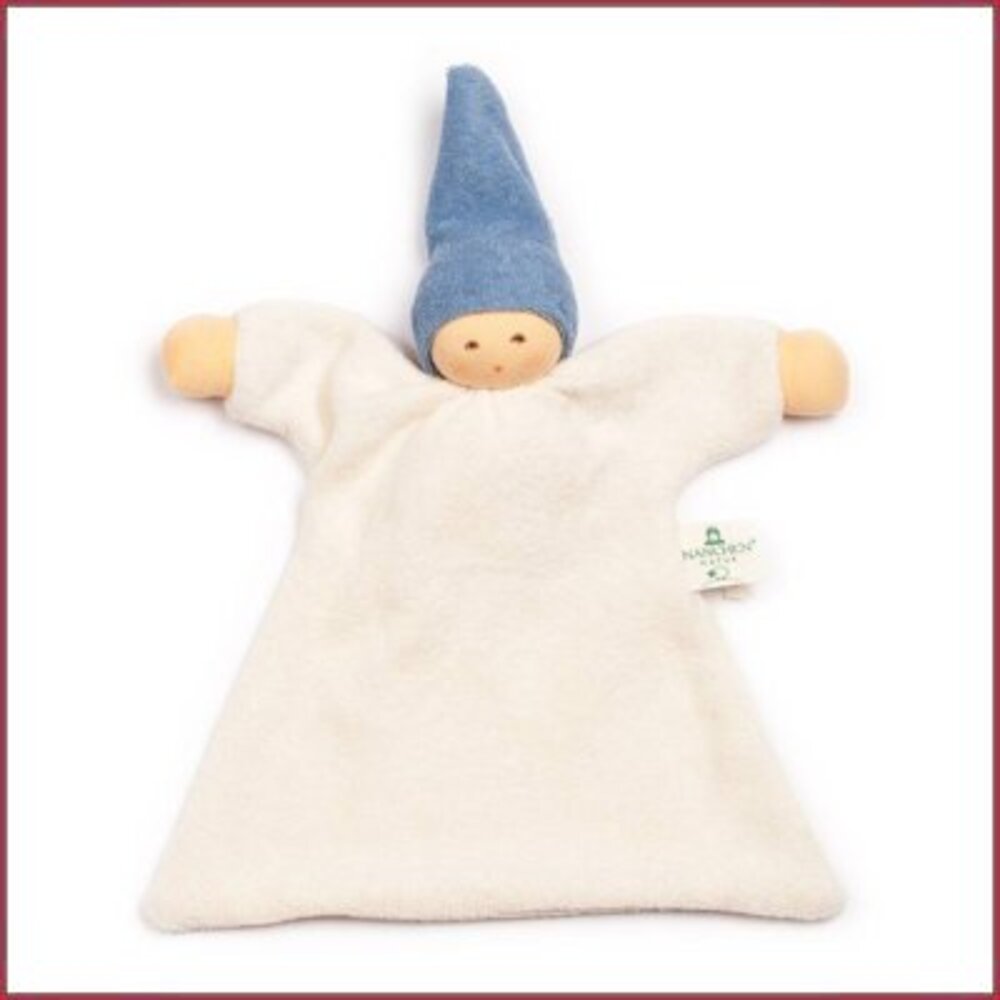 Nanchen Natur Knuffelpopje Nuckel Blauw