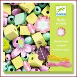 Djeco Houten Kralen Bloemen en Blaadjes