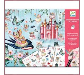 Djeco 3 Stickervellen met 90 stickers Sprookjesland