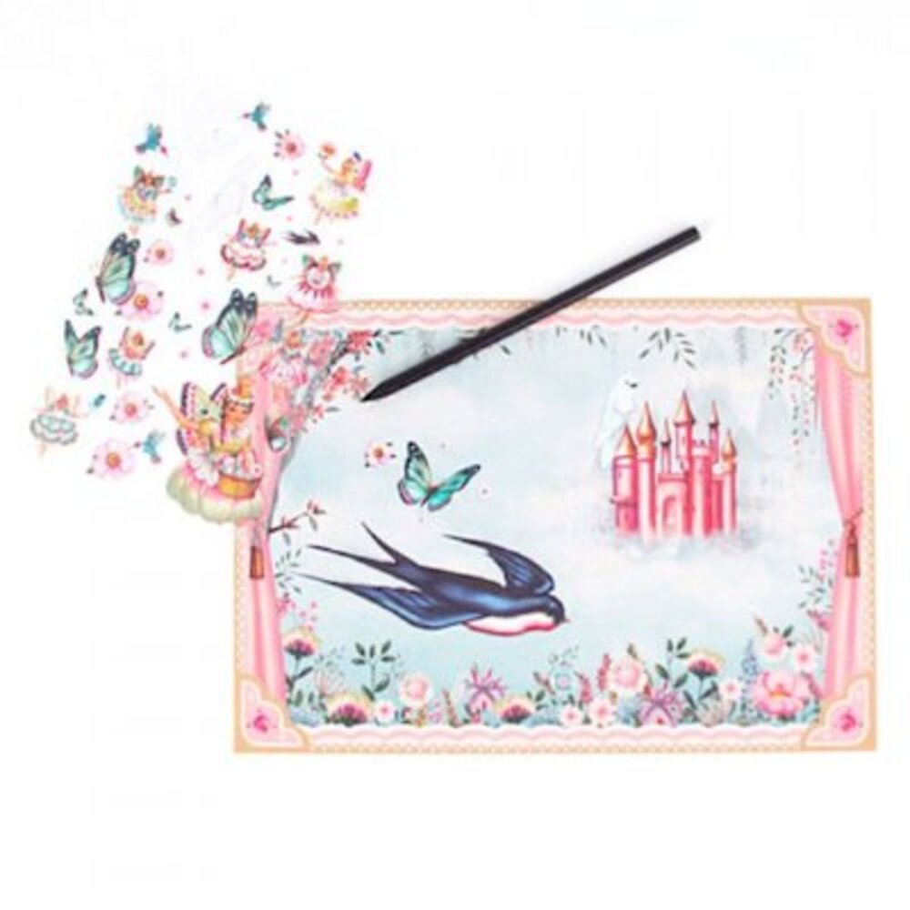 Djeco 3 Stickervellen met 90 stickers Sprookjesland Djeco 3 Stickervellen met 90 stickers Sprookjesland