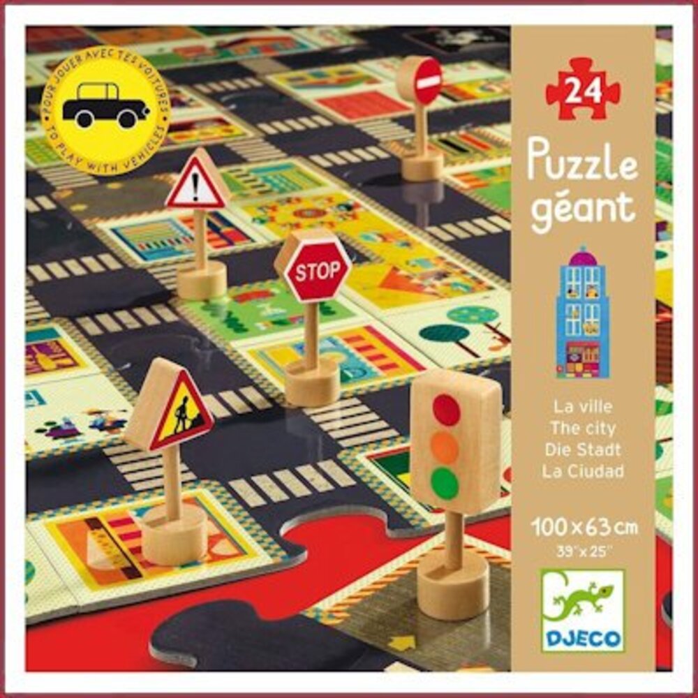 Djeco Giant Puzzel De Stad 24 stukjes