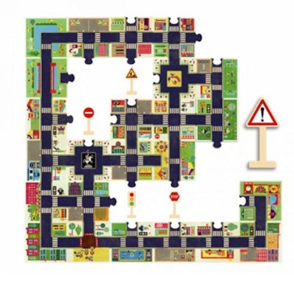 Djeco Giant Puzzel De Stad 24 stukjes