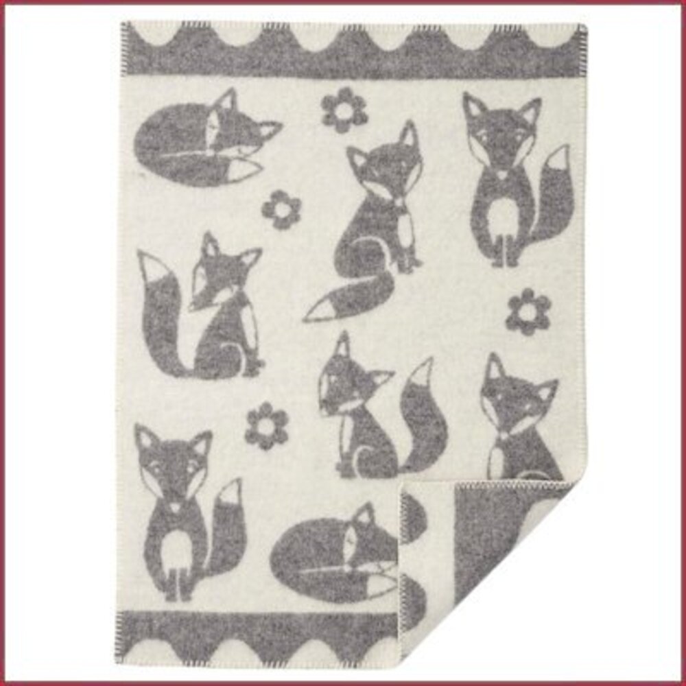 Klippan Wiegdeken Fox eco wol 65x90 cm