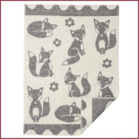 Klippan Wiegdeken Fox eco wol 65x90 cm