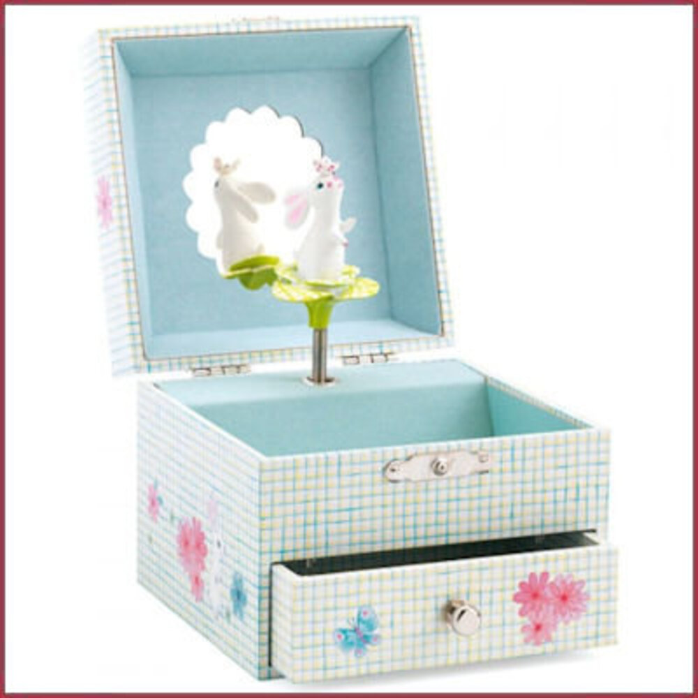 Djeco Muziek/juwelen doosje Sweet Rabbit's song