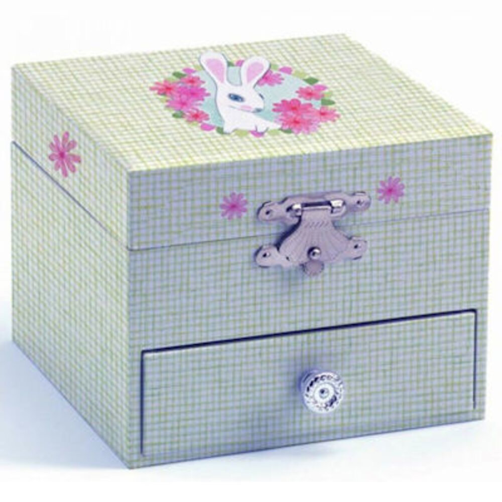 Djeco Muziek/juwelen doosje Sweet Rabbit's song