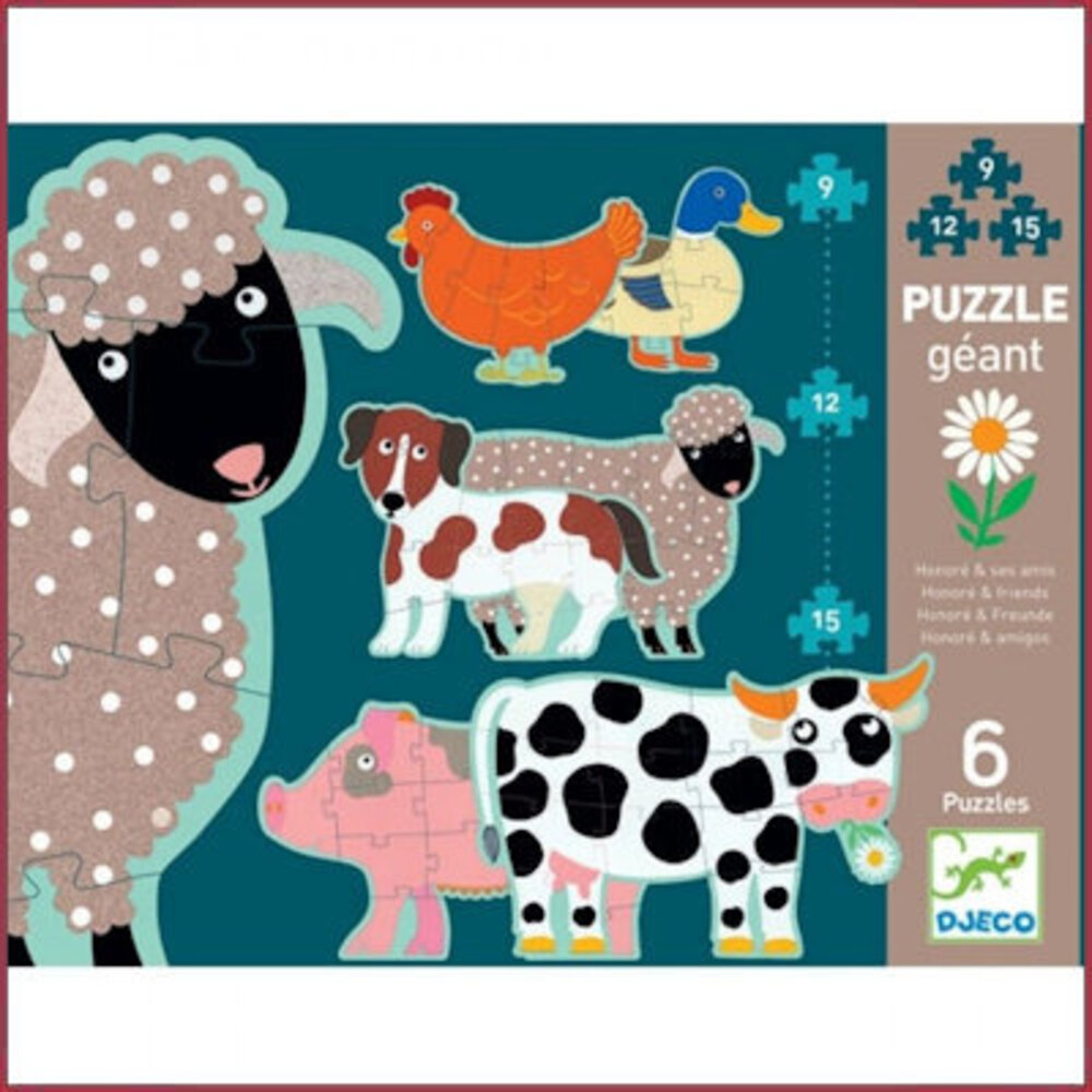Djeco Giant puzzle Honoré en vriendjes