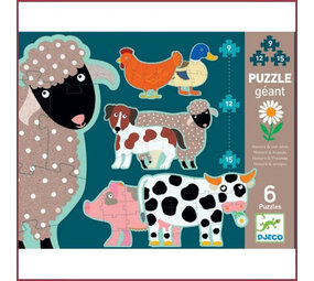 Djeco Giant puzzle Honoré en vriendjes