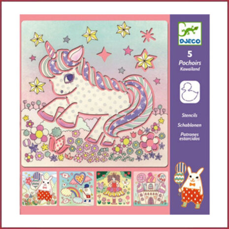 Djeco Knutselset sjablonen Kawaï Djeco Knutselset sjablonen Kawaï