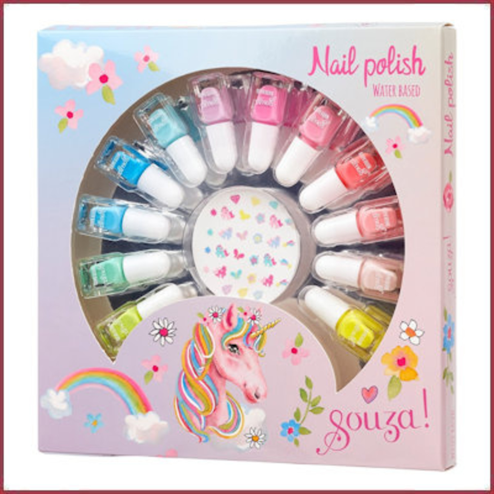 Souza for kids Nagellak cadeauset 12 kleuren + nagel stickers