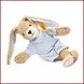 Steiff Knuffel Hoppel Haas blauw Steiff Knuffel Hoppel Haas blauw