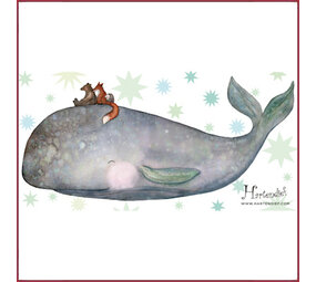 Hartendief Op de rug van Walvis Muursticker