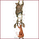 Hartendief Dieren op de ladder, Muursticker Hartendief Dieren op de ladder, Muursticker