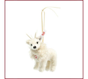Steiff Winter Rendier ornament, wit Steiff Winter Rendier ornament, wit
