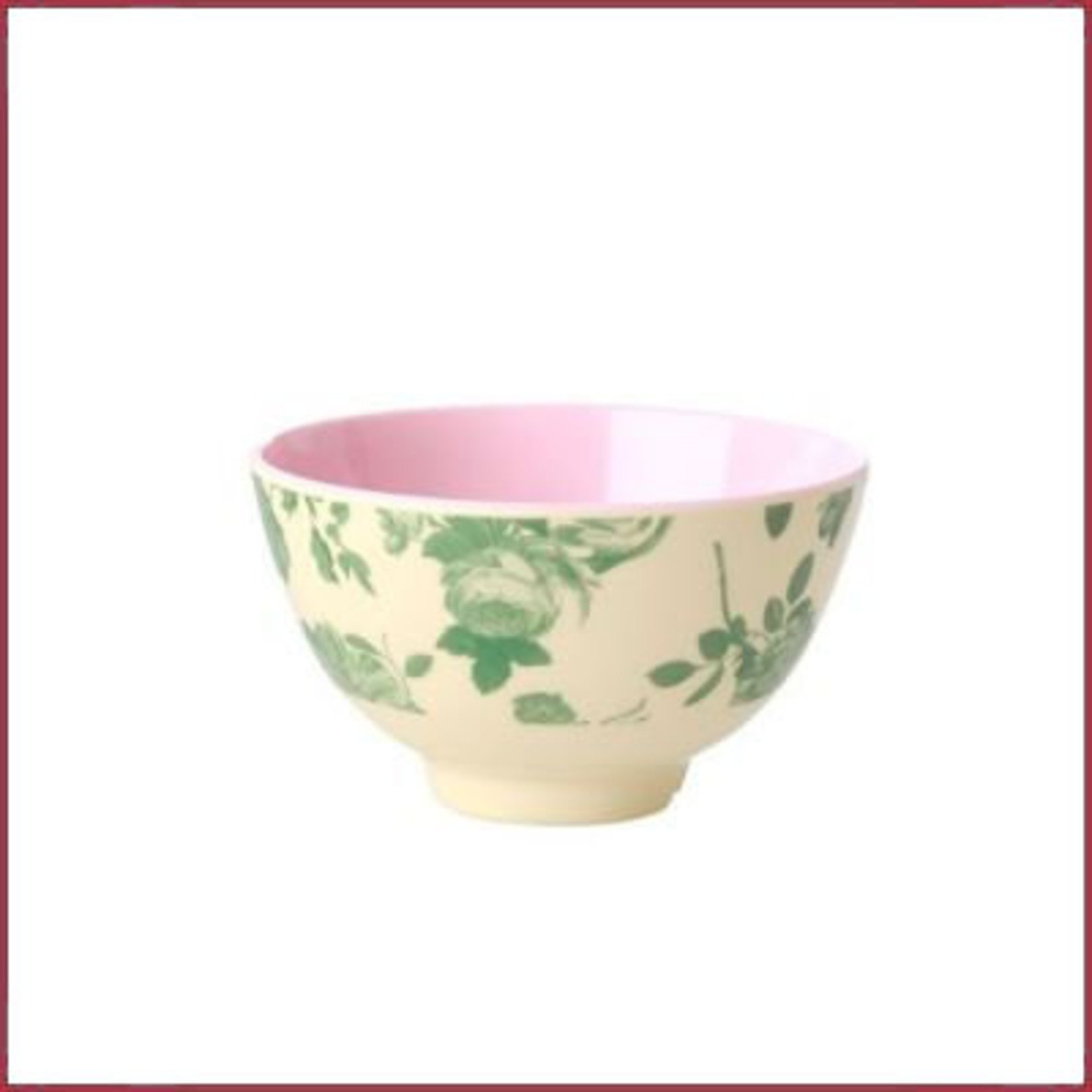 Rice Rice Bowl Two Tone small - Groene Roos print