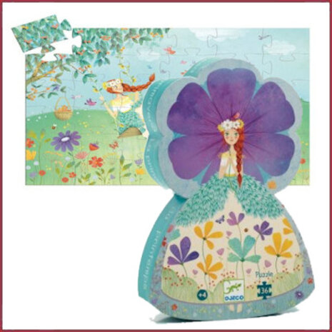 Djeco Silhouet Puzzel Prinses in de lente
