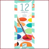 Djeco Doosje Plakkaatverf 12 stuks - classic Djeco Doosje Plakkaatverf 12 stuks - classic