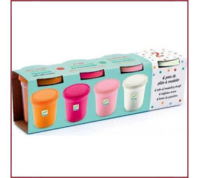 Djeco 4 Potjes Boetseerklei Sweet Djeco 4 Potjes Boetseerklei Sweet