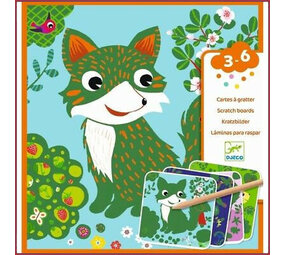 Djeco Scratchcard voor de kleinsten - bosdiertjes