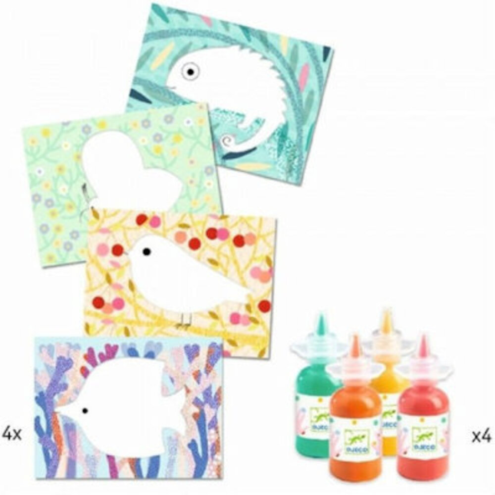 Djeco Knutselsest schilderen vingerverf voor de kleintjes Djeco Knutselsest schilderen vingerverf voor de kleintjes