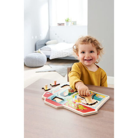 Haba Knop puzzel In de paardenstal Haba Knop puzzel In de paardenstal